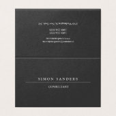 Plain Unique Minimalist Special Black Visitekaartje (Buitenkant ongevouwen)