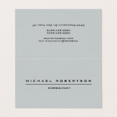 Plain Unique Speciaal Grijs Blauw Visitekaartje (Buitenkant ongevouwen)