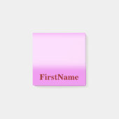 Plain Violet Background & Dark Red Bold Name Post-it® Notes (Voorkant)