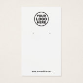 Plain Voeg uw Logo elke kleur oorbel display Kaart (Voorkant)