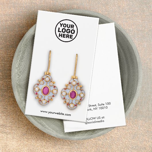 Plain Voeg uw Logo elke kleur oorbel display Kaart