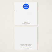 Plain Voeg uw Logo-Ketting-contrastkaart toe Vierkante Visitekaartjes (Voorkant /achterkant)