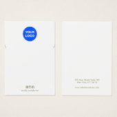 Plain Voeg uw Logo-Ketting-contrastkaart toe Visitekaartje (Voorkant /achterkant)