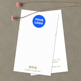 Plain Voeg uw Logo-Ketting-contrastkaart toe Visitekaartje