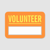 Plain "VOLUNTEER"-naamplaatje Naamplaatje (Voorkant)