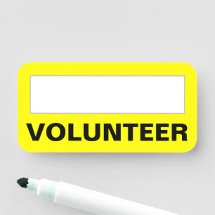 Plain "VOLUNTEER"-naamplaatje Naamplaatje