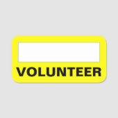 Plain "VOLUNTEER"-naamplaatje Naamplaatje (Voorkant)
