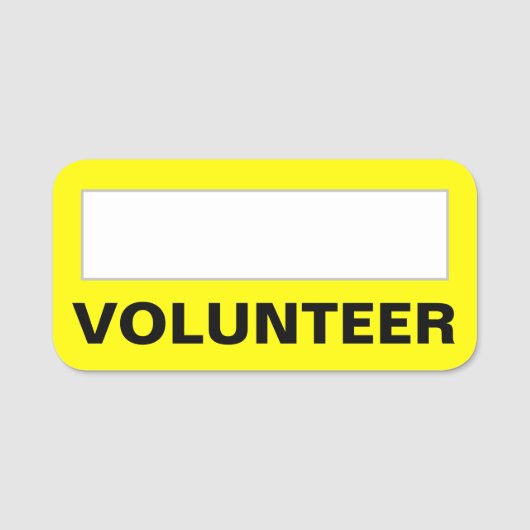 Plain "VOLUNTEER"-naamplaatje Naamplaatje (Voorkant)
