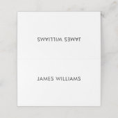 Plain Wedding Place Cards Folded White Plaatskaartje (Buitenkant ongevouwen)