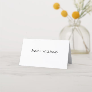 Plain Wedding Place Cards Folded White Plaatskaartje