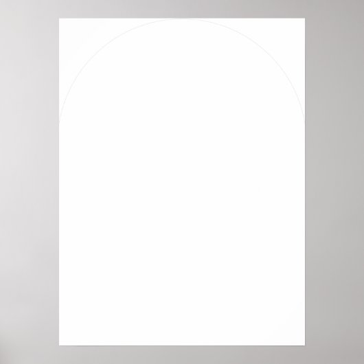 Plain White 18 "x 24" Boog Sjabloon Blank Huwelijk Poster (Voorkant)