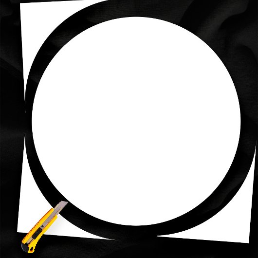 Plain White 24" Circle Sjabloon Blank Wedding Poster