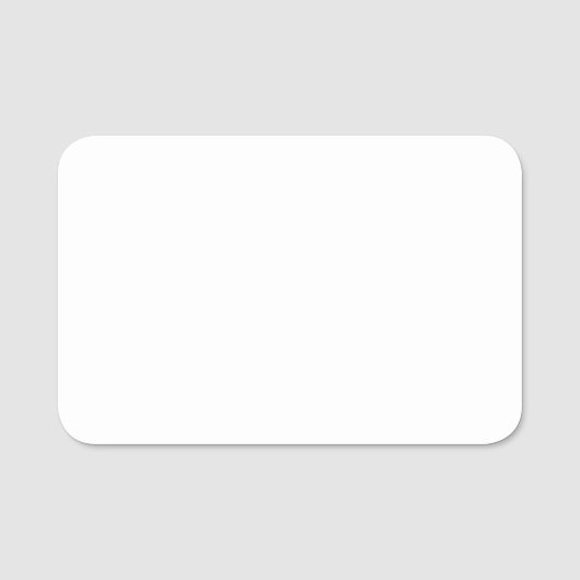 Plain White 3" X 2" Plastic Visitekaartje Naamplaatje (Voorkant)