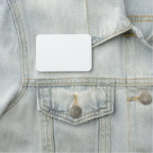 Plain White 3" X 2" Plastic Visitekaartje Naamplaatje (In situ)