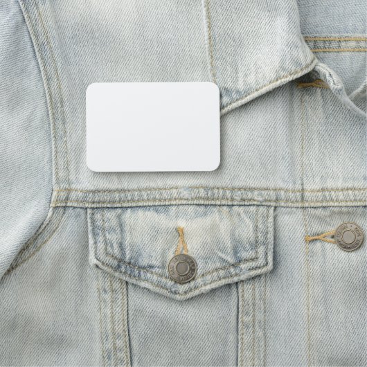 Plain White 3" X 2" Plastic Visitekaartje Naamplaatje (In situ)