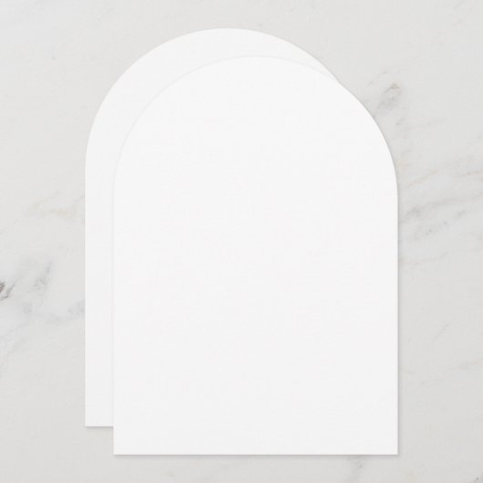 Plain White 5 "x 7" Arch Blank Graduation Party Kaart (Voorkant / Achterkant)