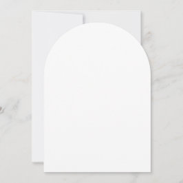Plain White 5 "x 7" Arch Blank Graduation Party Kaart