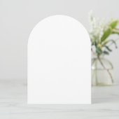 Plain White 5 "x 7" Arch Blank Graduation Party Kaart (Staand voorkant)