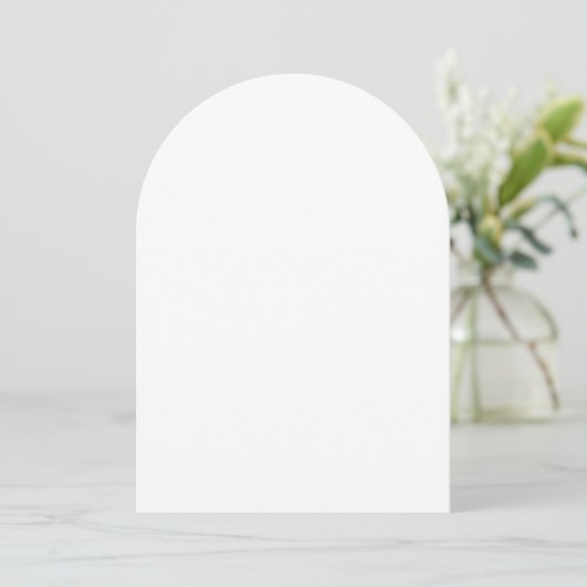 Plain White 5 "x 7" Arch Blank Graduation Party Kaart (Staand voorkant)