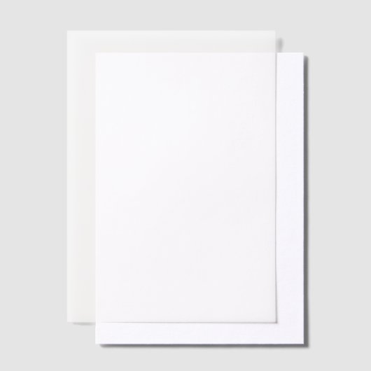 Plain White 5 "x 7" Blank bruiloft Vellum Uitnodigingen (Offset)