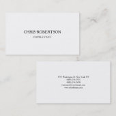 Plain White Aantrekkelijk Tweezijdig Visitekaartje (Voorkant / Achterkant)