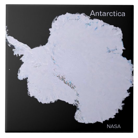 Plain White Antarctica Foto van NASA Tegeltje (Voorkant)