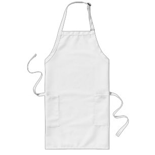 Plain White Apron Lang Schort