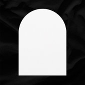 Plain White Arch Style Blank Wedding Kaart