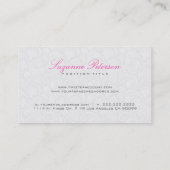 Plain White & Black  Bloemen Paisley Kant Visitekaartje (Achterkant)