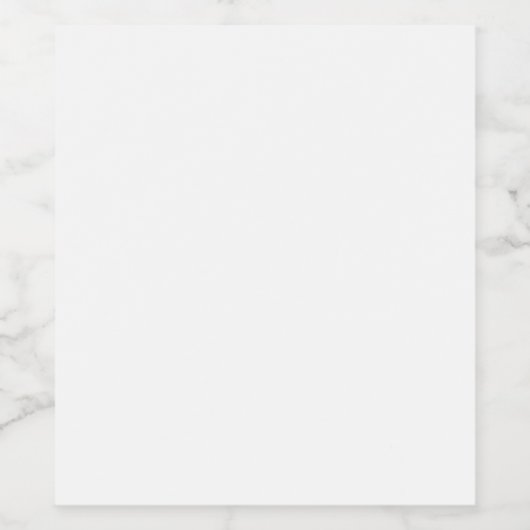 Plain White Blank Wedding Wine Bottle Wijn Etiket (Enkel label)