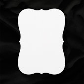 Plain White Bracket Edges Blank Wedding Kaart