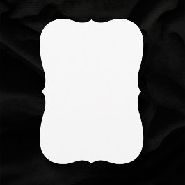 Plain White Bracket Edges Blank Wedding Kaart