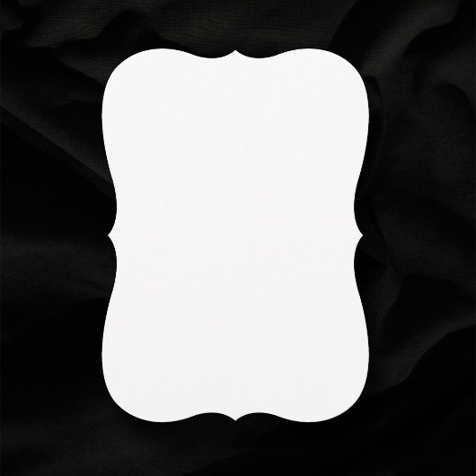 Plain White Bracket Edges Blank Wedding Kaart