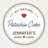 Plain White Brown Jar Labels Handgeschreven Hart (Voorkant)