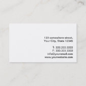 Plain White Chemical Engineer Visitekaartje (Achterkant)