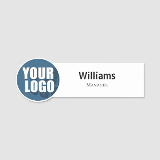 Plain White Custom Logo Medewerker Magnetisch of P Naamplaatje