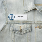 Plain White Custom Logo Medewerker Magnetisch of P Naamplaatje (In situ)