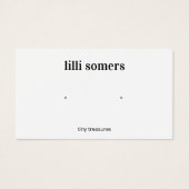  Plain White Earring Display Card Visitekaartje (Voorkant)