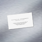 Plain White Eenvoudige Professionele Minimalist Magnetisch Visitekaartje (Voorbeeld)