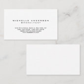 Plain White Eenvoudige Professionele Minimalist Visitekaartje (Voorkant / Achterkant)