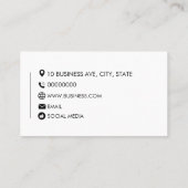 Plain White Generic Design Logo Sjabloon Visitekaartje (Achterkant)