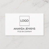 Plain White Generic Design Logo Sjabloon Visitekaartje (Voorkant)