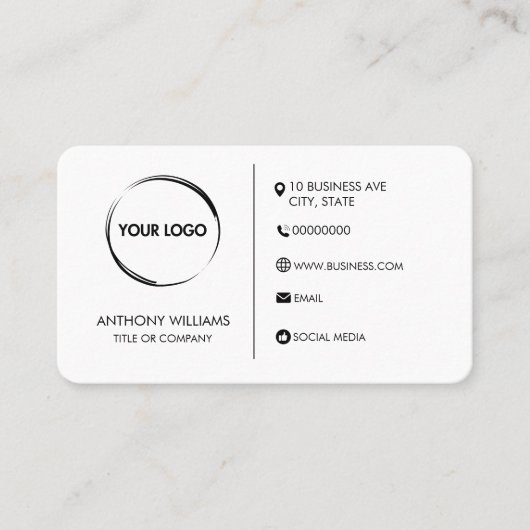 Plain White Generic Design Visitekaartje (Voorkant)