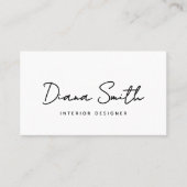 Plain White Generic Modern Minimalistische QR-code Visitekaartje (Voorkant)