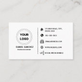 Plain White Generic Uw Logo toevoegen Visitekaartje (Voorkant)