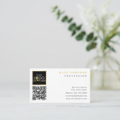 Plain White Gold Generic Logo Business Sjabloon Visitekaartje (Staand voorkant)