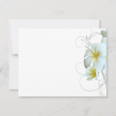 Plain White Plumeria Flourish Invitation Paper Kaart (Voorkant)