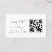 Plain White QR Code Weduwen Reply Enclosure Kaarte Informatiekaartje (Voorkant)