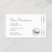 Plain White Silver Decor Sparkle Diamonds voeg Log Visitekaartje (Achterkant)