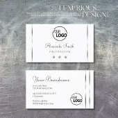 Plain White Silver Decor Sparkle Diamonds voeg Log Visitekaartje